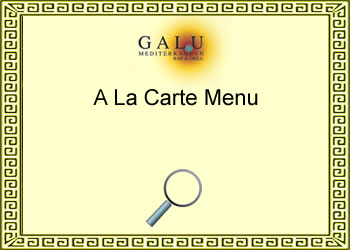 A La Carte Menu