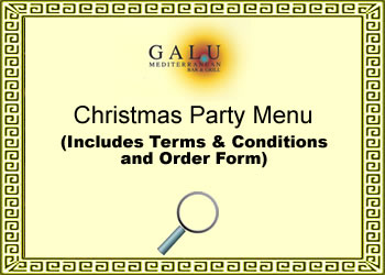 Christmas Party Menu