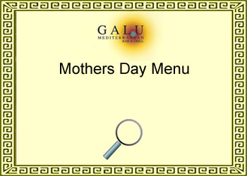 Mothers Day Menu
